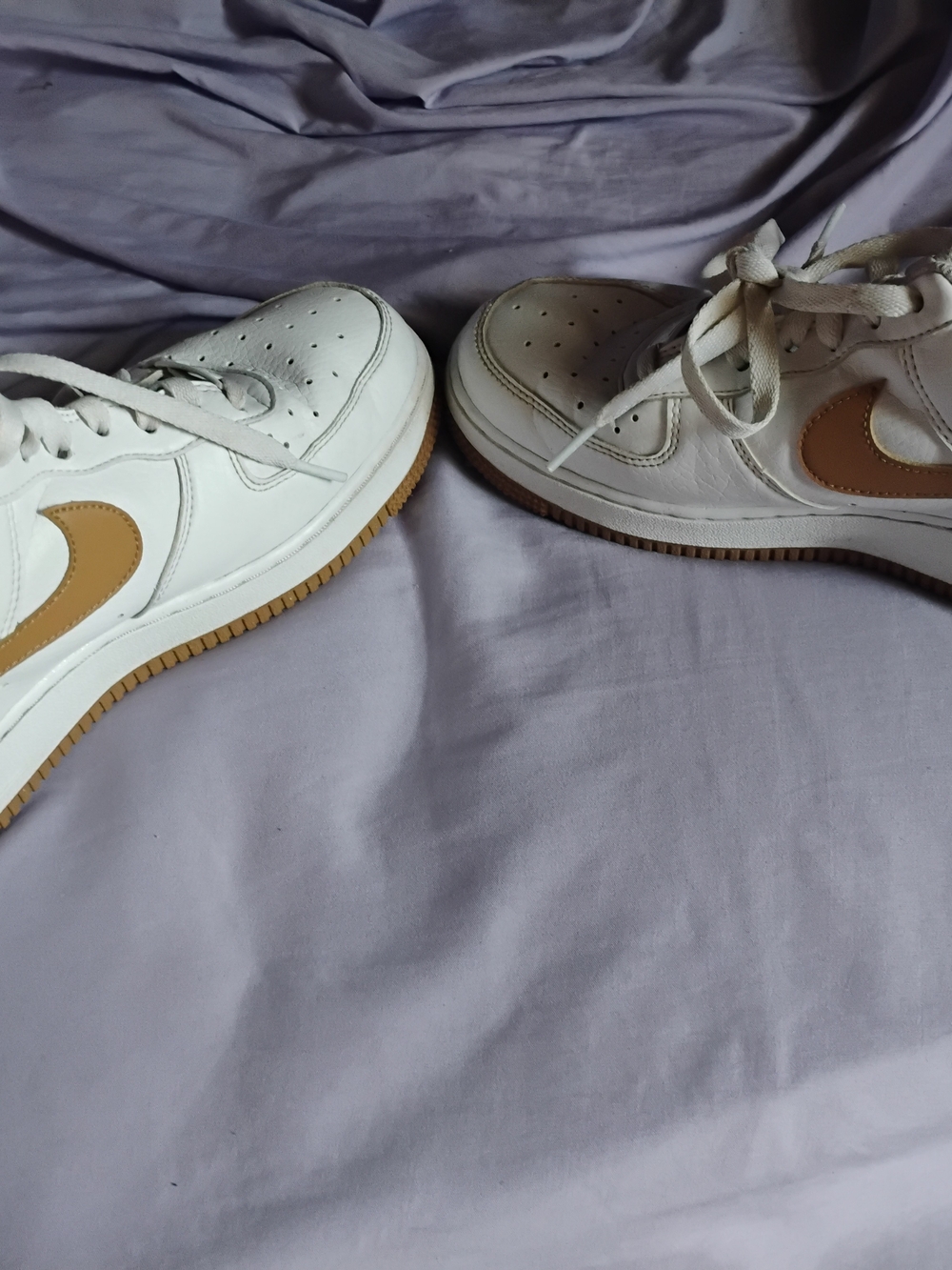 Kids White Sneakers with Tan Accents - Cushioned Everyday Trainer